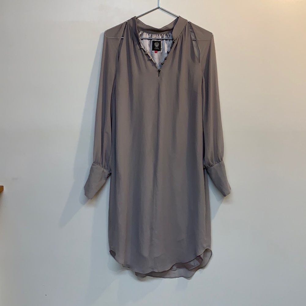 Vince Camino sheer dress size 10 gray